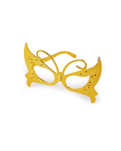 Karnevalové okuliare motýľ, gitara metalické - 1 ks | Mimib