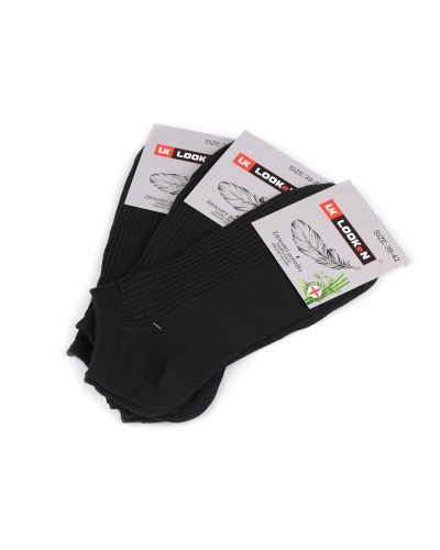 Pánske bavlnené ponožky členkové s prídavkom bambusu - 3 pár | Mimib