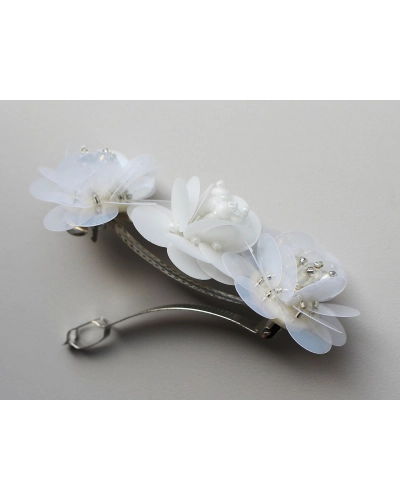 Flitrový kvet s korálkami Ø3,8 cm - 10 ks | Mimib