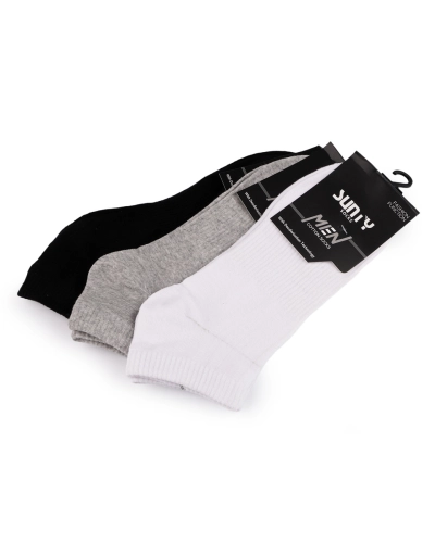 Pánske bavlnené ponožky členkové - 3 pár | Mimib