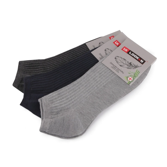 Pánske bavlnené ponožky do tenisiek s prídavkom bambusu - 3 pár | Mimib