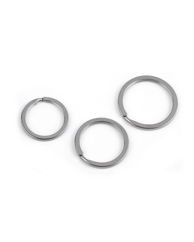 Krúžok na kľúče z chirurgickej ocele Ø25, 28, 32 mm plochý - 10 ks | Mimib