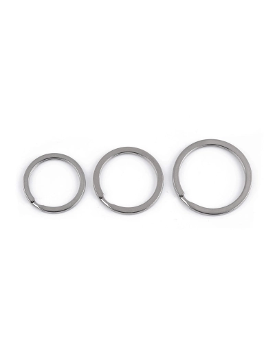 Krúžok na kľúče z chirurgickej ocele Ø25, 28, 32 mm plochý - 10 ks | Mimib