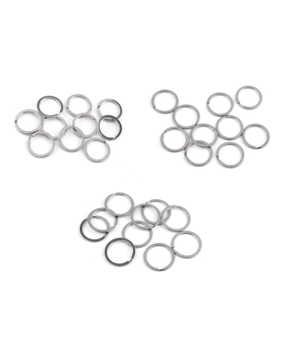 Krúžok na kľúče z chirurgickej ocele Ø25, 28, 32 mm plochý - 10 ks | Mimib