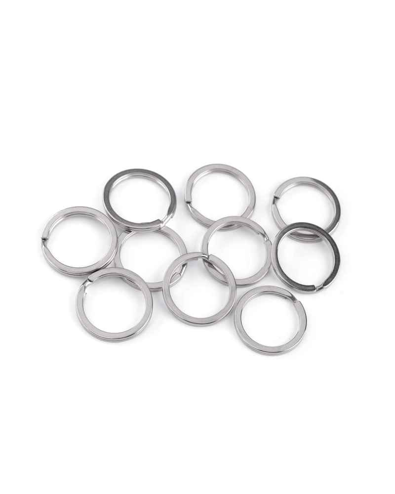 Krúžok na kľúče z chirurgickej ocele Ø25, 28, 32 mm plochý - 10 ks | Mimib