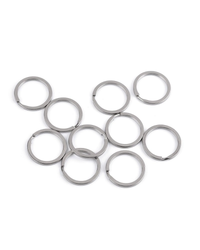 Krúžok na kľúče z chirurgickej ocele Ø25, 28, 32 mm plochý - 10 ks | Mimib