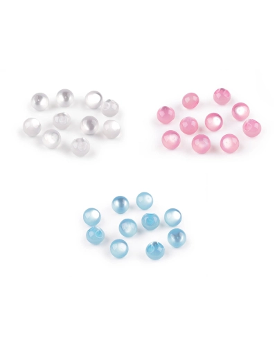 Perla na našitie / gombík mačacie oko Ø11 mm - 10 ks | Mimib