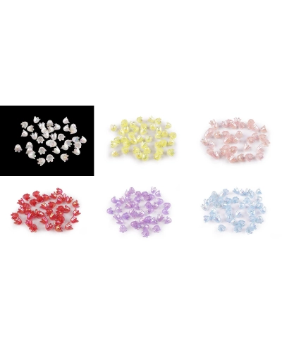 Plastové korálky zvonček / sukienka s AB efektom 9x11 mm - 10 g | Mimib