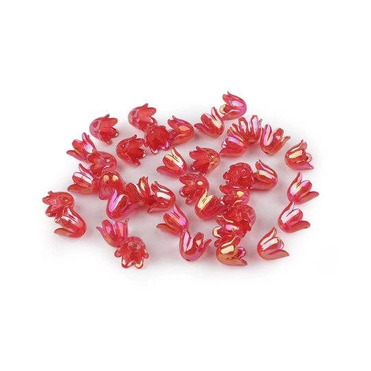 Plastové korálky zvonček / sukienka s AB efektom 9x11 mm - 10 g | Mimib