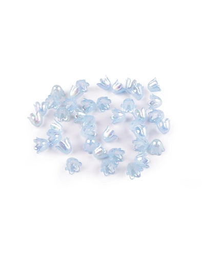 Plastové korálky zvonček / sukienka s AB efektom 9x11 mm - 10 g | Mimib