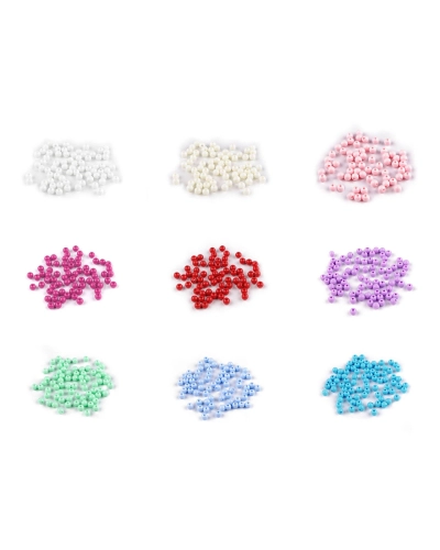 Plastové korálky Ø6 mm - 10 g | Mimib