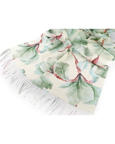 Letná šatka / šál so strapcami veľké kvety 70x180 cm - 1 ks | Mimib