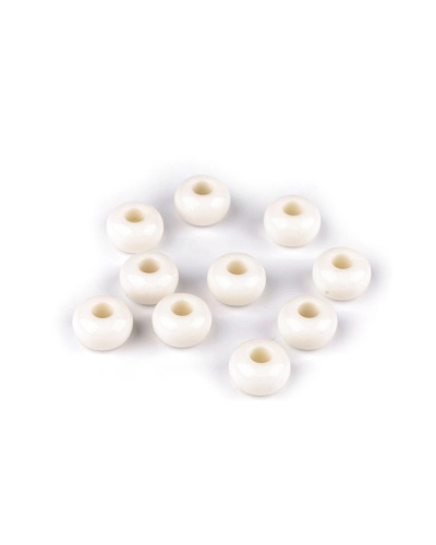 Plastové korálky s veľkým prievlakom Ø15 mm dekoračné - 10 ks | Mimib