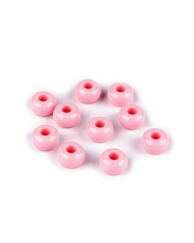 Plastové korálky s veľkým prievlakom Ø15 mm dekoračné - 10 ks | Mimib