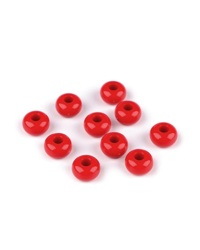 Plastové korálky s veľkým prievlakom Ø15 mm dekoračné - 10 ks | Mimib