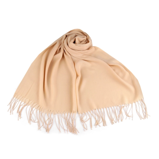 Letná šatka / šál so strapcami jednofarebná 70x175 cm - 1 ks | Mimib