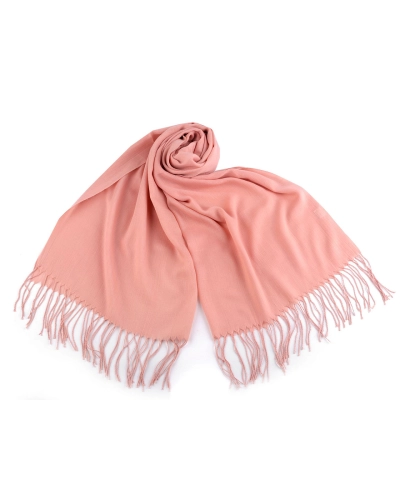 Letná šatka / šál so strapcami jednofarebná 70x175 cm - 1 ks | Mimib