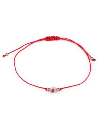 Náramok shamballa srdiečko - 1 ks | Mimib