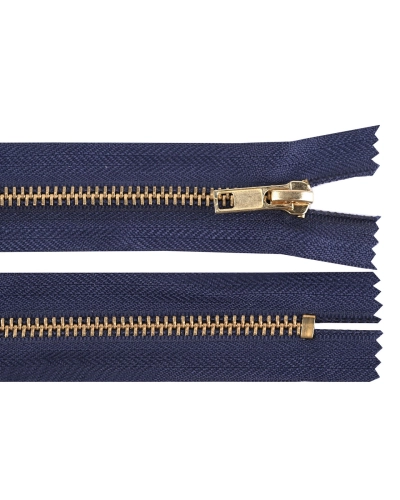 Kovový zips No 5 dĺžka 10 cm (jeansový) - 1 ks | Mimib