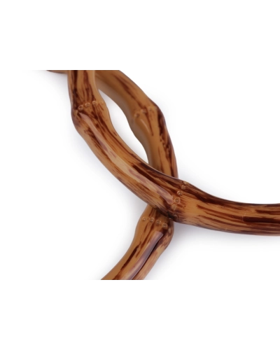 Plastové uchá na tašky imitácia bambusu Ø12,5 cm - 1 ks | Mimib