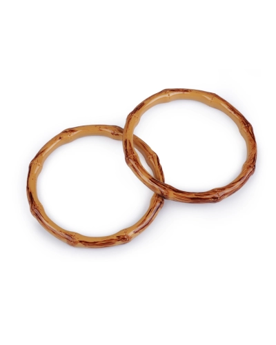 Plastové uchá na tašky imitácia bambusu Ø12,5 cm - 1 ks | Mimib