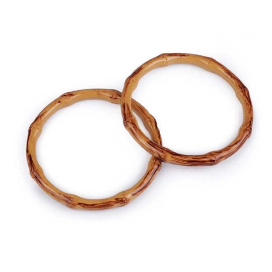 Plastové uchá na tašky imitácia bambusu Ø12,5 cm - 1 ks | Mimib