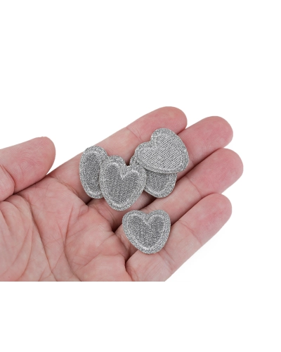 Nažehľovačka srdce s lurexom - 10 ks | Mimib