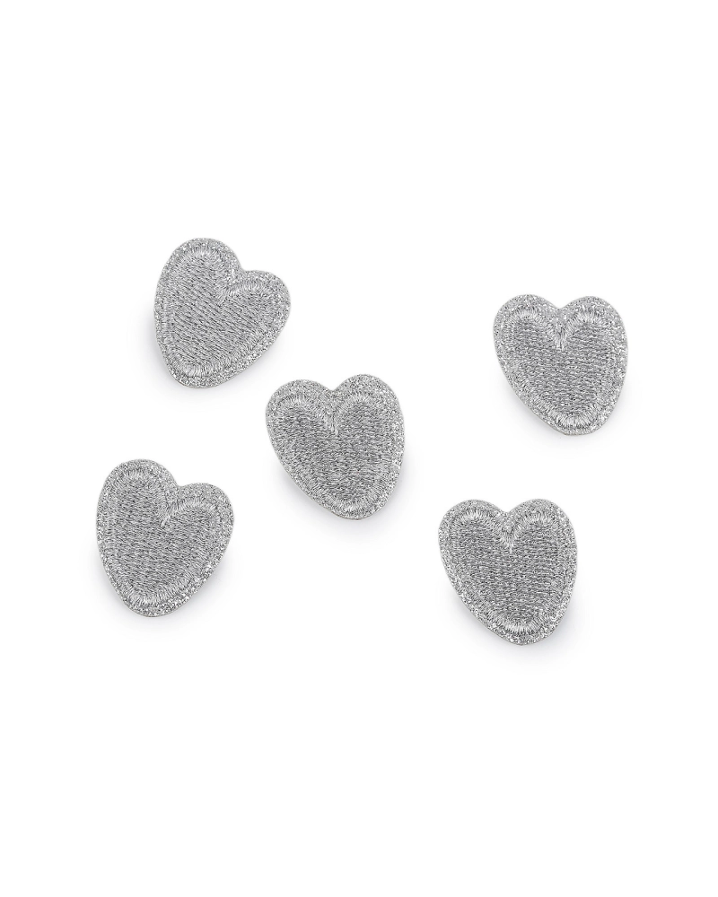 Nažehľovačka srdce s lurexom - 10 ks | Mimib