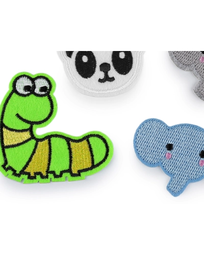 Nažehlovačka panda, slon, húsenica - 10 ks | Mimib