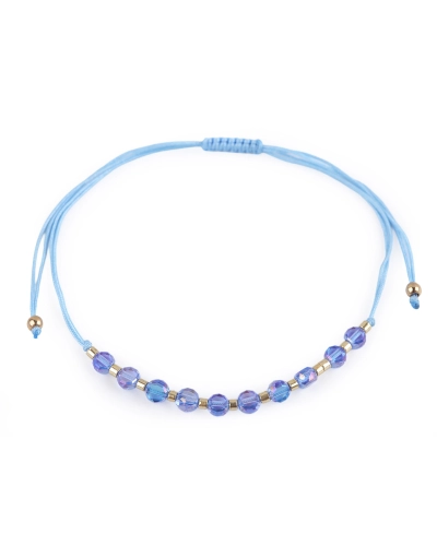 Náramok shamballa brúsené korálky s AB efektom - 1 ks | Mimib