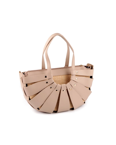 Letná kabelka so slamovou štruktúrou 35x20 cm - 1 ks | Mimib