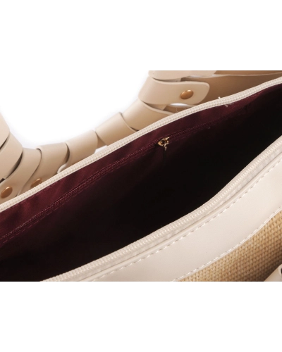 Letná kabelka so slamovou štruktúrou 35x20 cm - 1 ks | Mimib