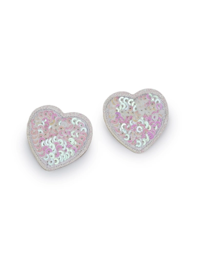 Nažehlovačka srdca s flitrami - 10 ks | Mimib