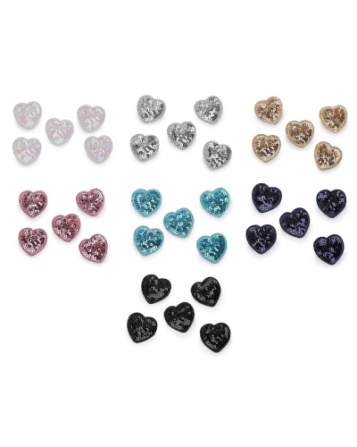 Nažehlovačka srdca s flitrami - 10 ks | Mimib