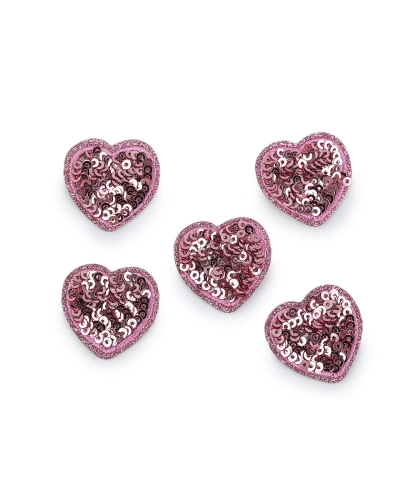 Nažehlovačka srdca s flitrami - 10 ks | Mimib