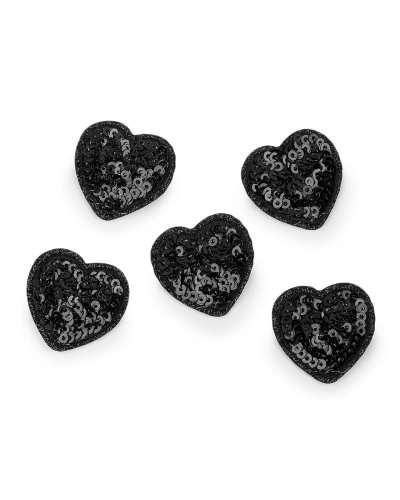 Nažehlovačka srdca s flitrami - 10 ks | Mimib