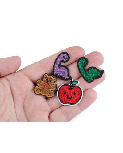 Nažehlovačka medvedík, dinosaurus, jablko - 10 ks | Mimib