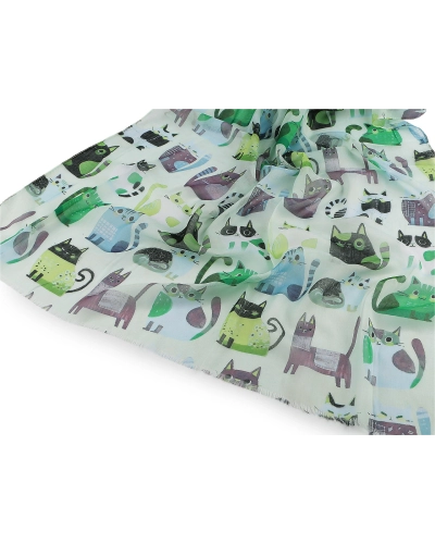 Letná šatka / šál mačky a psy 70x180 cm - 1 ks | Mimib