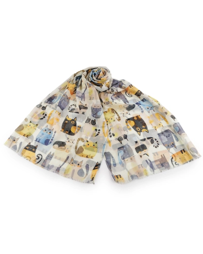 Letná šatka / šál mačky a psy 70x180 cm - 1 ks | Mimib