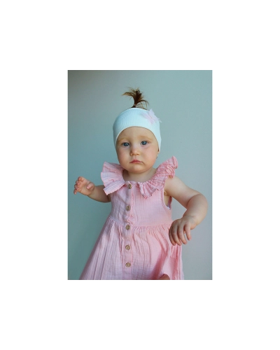 Bavlnená čelenka pre bábätko s ozdobou - 1 ks | Mimib