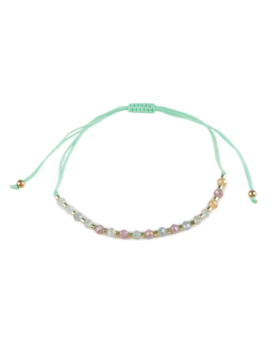 Náramok shamballa brúsené korálky s AB efektom - 1 ks | Mimib