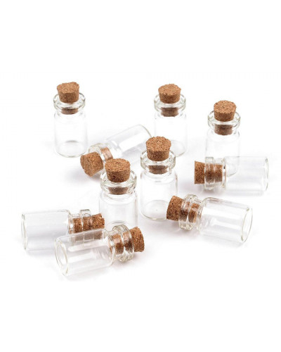 Üvegfiola 13x25 mm dugóval | Mimib