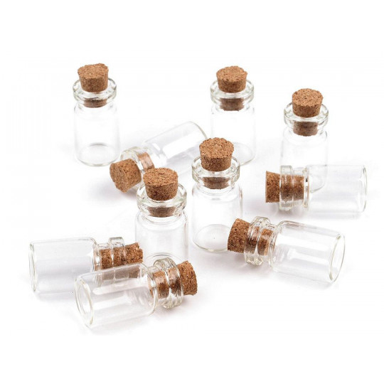 Üvegfiola 13x25 mm dugóval | Mimib