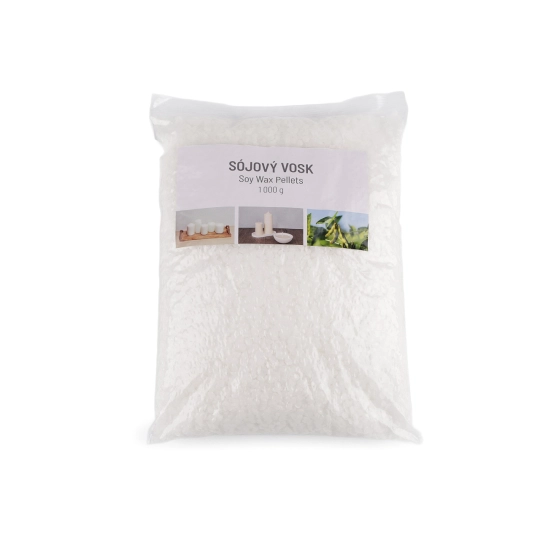 Vosk sójový - peletky na výrobu sviečok 1000 g - 1 sáčok | Mimib