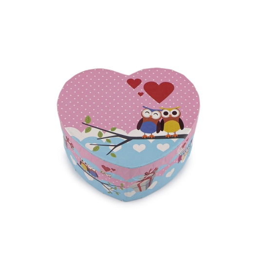 Darčeková krabička srdce sova 11,5x10 cm - 1 ks | Mimib