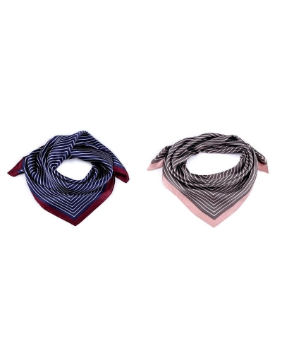 Saténová šatka s jemným prúžkom 70x70 cm - 1 ks | Mimib