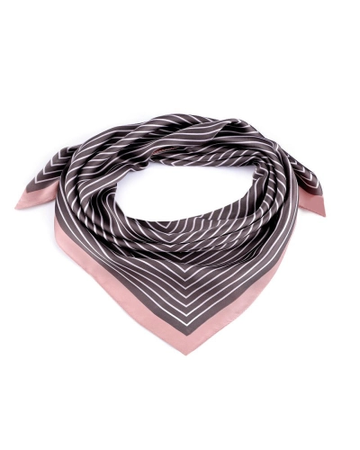 Saténová šatka s jemným prúžkom 70x70 cm - 1 ks | Mimib