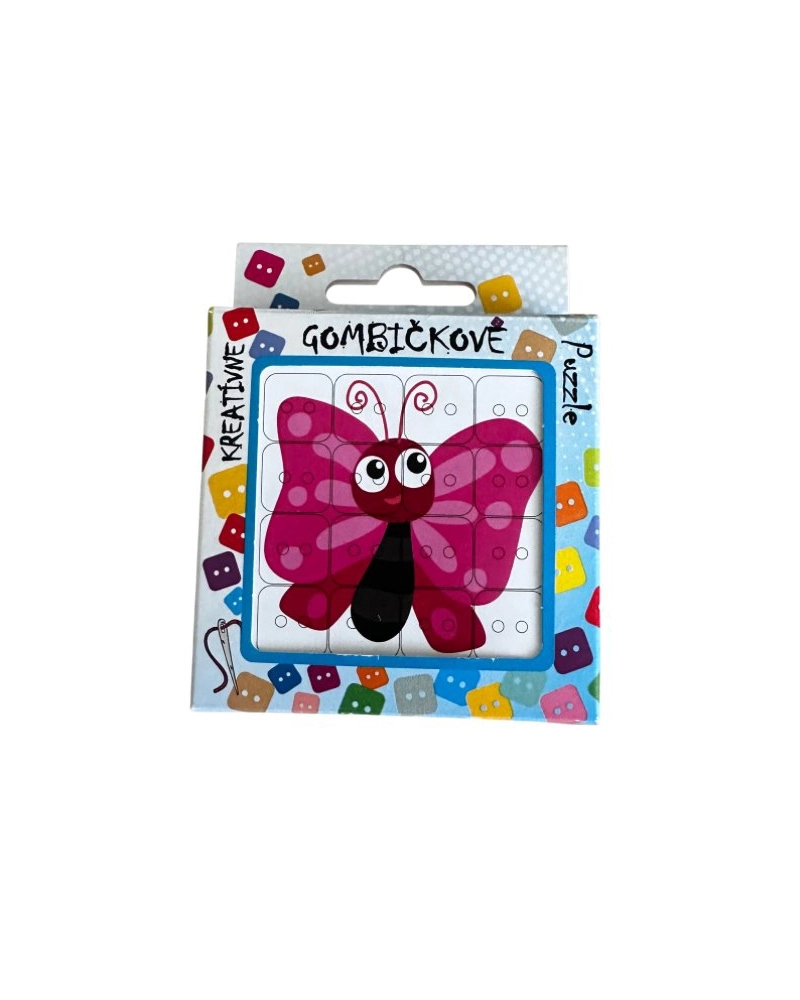 Gombkivarró Puzzle – Pillangó | Mimib