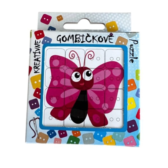 Gombkivarró Puzzle – Pillangó | Mimib