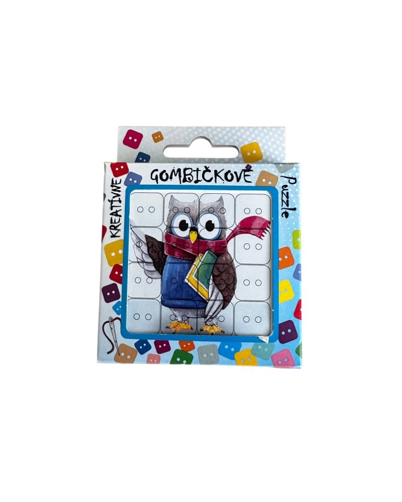 Gombkivarró Puzzle – Bagoly | Mimib